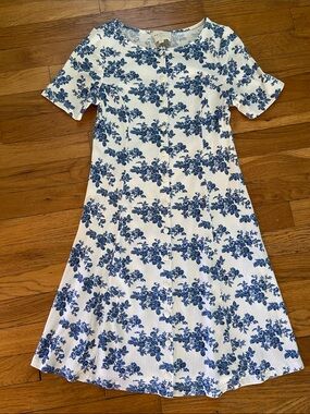 Sezane Blue Floral Mini Dress